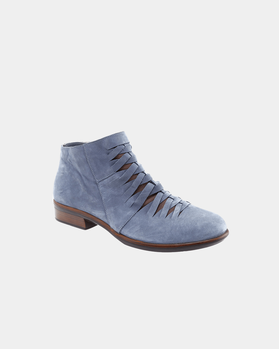 Women's Naot Leveche Bootie Blue Nubuck/Shiitake Nubuck 37 M