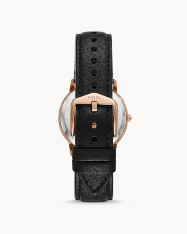 The Archival Series Mood Watch Three-Hand Black Leather Watch
