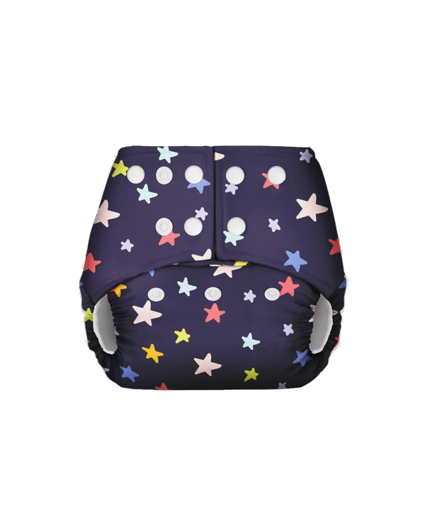 BASIC Pocket Diaper - Freesize Adjustable, Washable and Reusable (Blackstar)